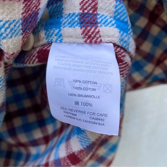 J crew Plaid Button Front Shirt Women’s 2 Petite 100% Cotton Warm - Picture 5 of 6